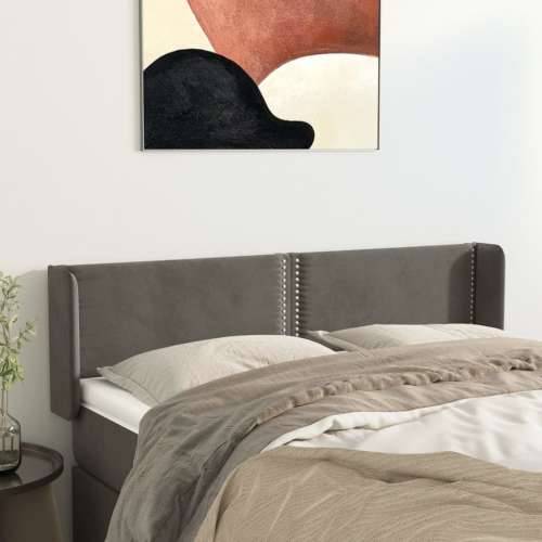 Uzglavlje s ušima tamnosivo 147x16x78/88 cm baršunasto - Tamno siva 147 x 16 x 78/88 cm 1 Cijena