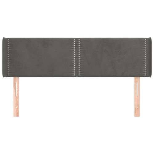 Uzglavlje s ušima tamnosivo 147x16x78/88 cm baršunasto - Tamno siva 147 x 16 x 78/88 cm 1 Cijena