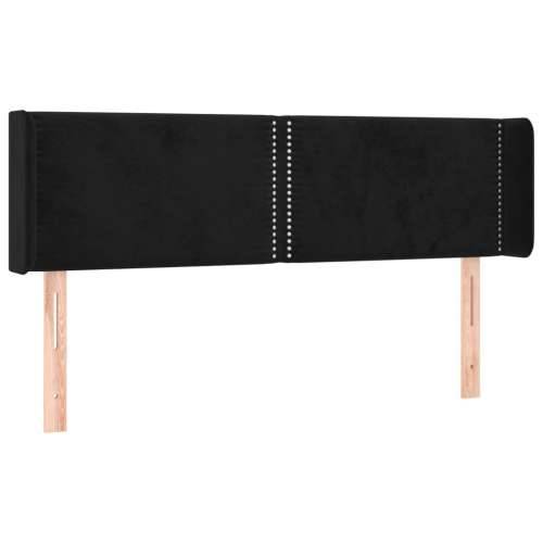 Uzglavlje s ušima crno 147x16x78/88 cm baršunasto - Crna 147 x 16 x 78/88 cm 1 Cijena