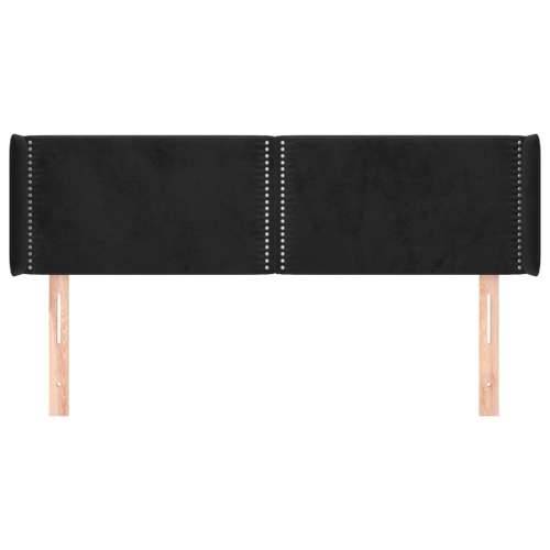 Uzglavlje s ušima crno 147x16x78/88 cm baršunasto - Crna 147 x 16 x 78/88 cm 1 Cijena