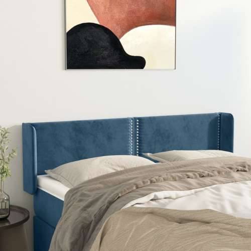 Uzglavlje s ušima tamnoplavo 147x16x78/88 cm baršunasto - Tamno plava 147 x 16 x 78/88 cm 1 Cijena