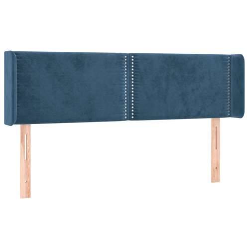 Uzglavlje s ušima tamnoplavo 147x16x78/88 cm baršunasto - Tamno plava 147 x 16 x 78/88 cm 1 Cijena