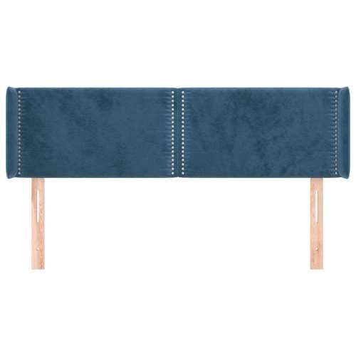 Uzglavlje s ušima tamnoplavo 147x16x78/88 cm baršunasto - Tamno plava 147 x 16 x 78/88 cm 1 Cijena