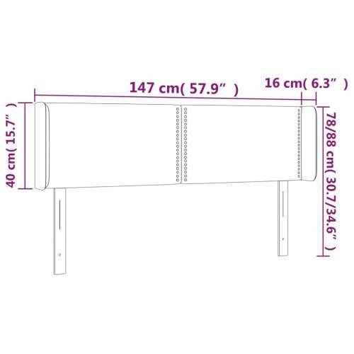 Uzglavlje s ušima tamnoplavo 147x16x78/88 cm baršunasto - Tamno plava 147 x 16 x 78/88 cm 1 Cijena
