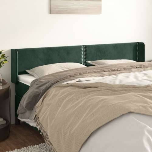 Uzglavlje s ušima tamnozeleno 163x16x78/88 cm baršunasto - Tamnozelena 163 x 16 x 78/88 cm 1 Cijena