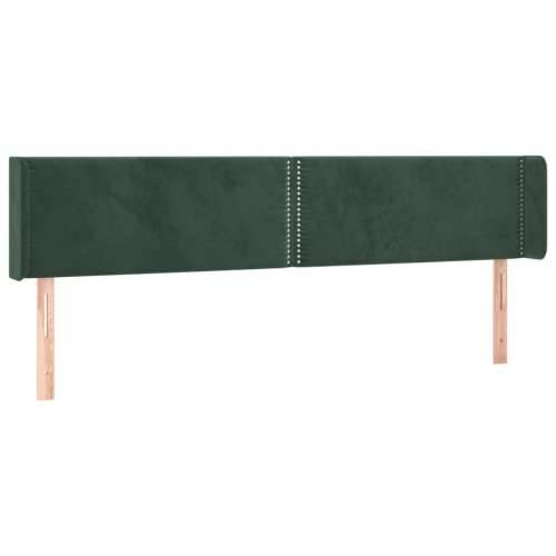 Uzglavlje s ušima tamnozeleno 163x16x78/88 cm baršunasto - Tamnozelena 163 x 16 x 78/88 cm 1 Cijena