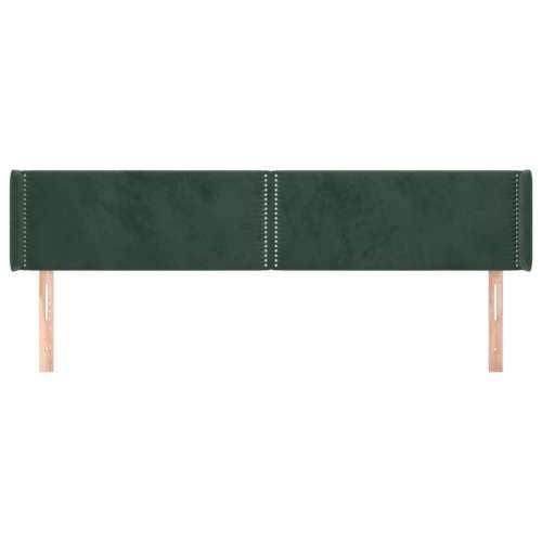 Uzglavlje s ušima tamnozeleno 163x16x78/88 cm baršunasto - Tamnozelena 163 x 16 x 78/88 cm 1 Cijena
