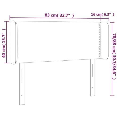 Uzglavlje s ušima crno 83x16x78/88 cm od umjetne kože - Crna 83 x 16 x 78/88 cm 1 Cijena