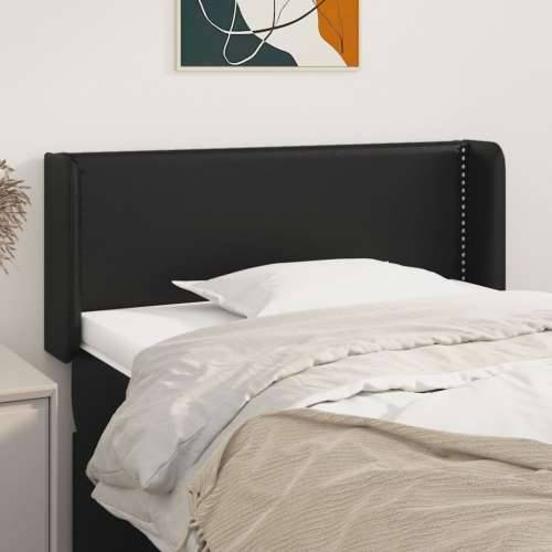 Uzglavlje s ušima crno 93x16x78/88 cm od umjetne kože - Crna 93 x 16 x 78/88 cm 1 Cijena