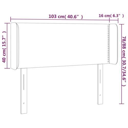 Uzglavlje s ušima crno 103x16x78/88 cm od umjetne kože - Crna 103 x 16 x 78/88 cm 1 Cijena