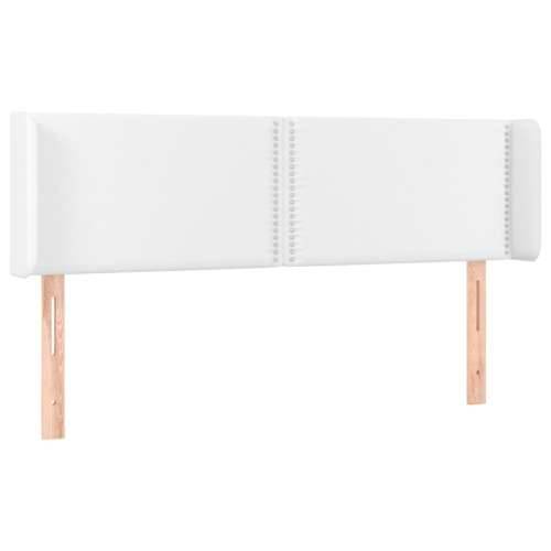 Uzglavlje s ušima bijelo 147x16x78/88 cm od umjetne kože - Bijela 147 x 16 x 78/88 cm 1 Cijena