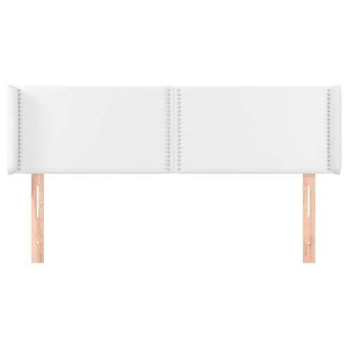 Uzglavlje s ušima bijelo 147x16x78/88 cm od umjetne kože - Bijela 147 x 16 x 78/88 cm 1 Cijena