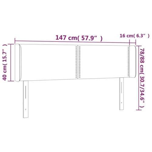 Uzglavlje s ušima bijelo 147x16x78/88 cm od umjetne kože - Bijela 147 x 16 x 78/88 cm 1 Cijena