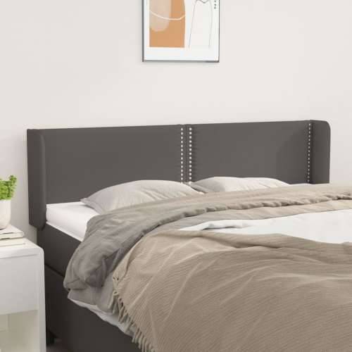 Uzglavlje s ušima sivo 147x16x78/88 cm od umjetne kože - Siva 147 x 16 x 78/88 cm 1 Cijena