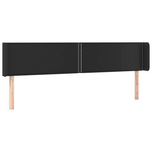 Uzglavlje s ušima crno 163x16x78/88 cm od umjetne kože - Crna 163 x 16 x 78/88 cm 1 Cijena