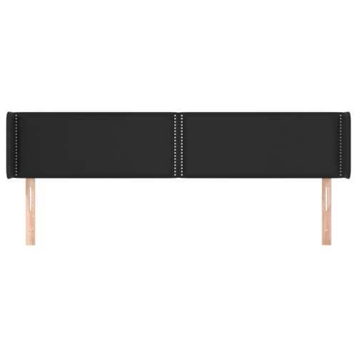 Uzglavlje s ušima crno 163x16x78/88 cm od umjetne kože - Crna 163 x 16 x 78/88 cm 1 Cijena