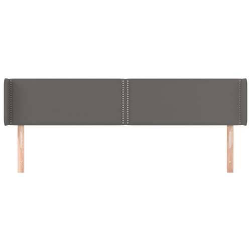 Uzglavlje s ušima sivo 183x16x78/88 cm umjetna koža - Siva 183 x 16 x 78/88 cm 1 Cijena