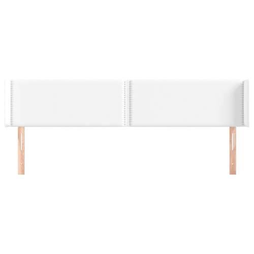 Uzglavlje s ušima bijelo 203x16x78/88 cm od umjetne kože - Bijela 203 x 16 x 78/88 cm 1 Cijena