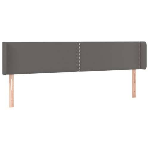 Uzglavlje s ušima sivo 203x16x78/88 cm od umjetne kože - Siva 203 x 16 x 78/88 cm 1 Cijena