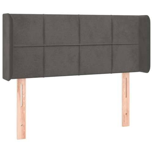 Uzglavlje s ušima tamnosivo 93x16x78/88 cm baršunasto - Tamno siva 93 x 16 x 78/88 cm 1 Cijena