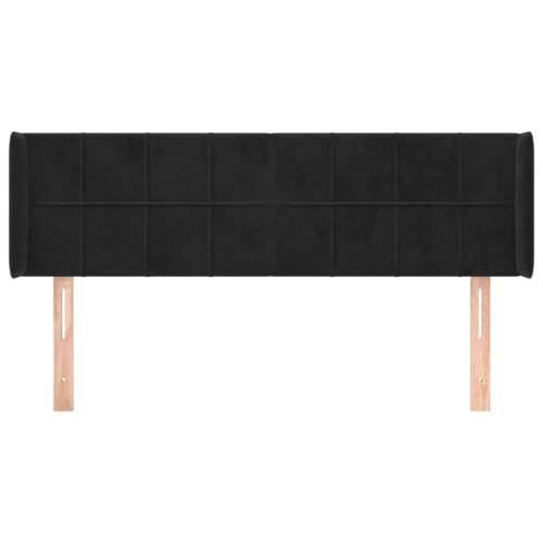 Uzglavlje s ušima crno 147x16x78/88 cm baršunasto - Crna 147 x 16 x 78/88 cm 1 Cijena