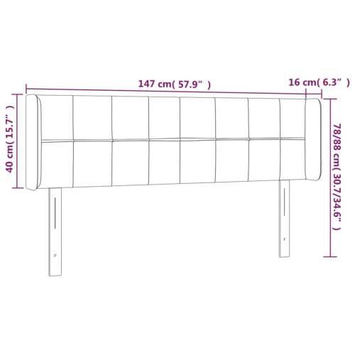 Uzglavlje s ušima crno 147x16x78/88 cm baršunasto - Crna 147 x 16 x 78/88 cm 1 Cijena
