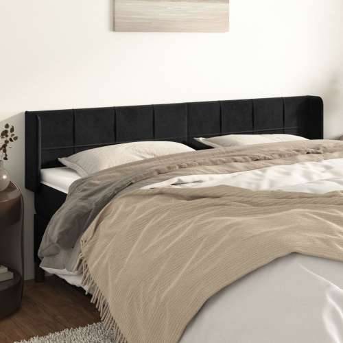 Uzglavlje s ušima crno 163x16x78/88 cm baršunasto - Crna 163 x 16 x 78/88 cm 1 Cijena