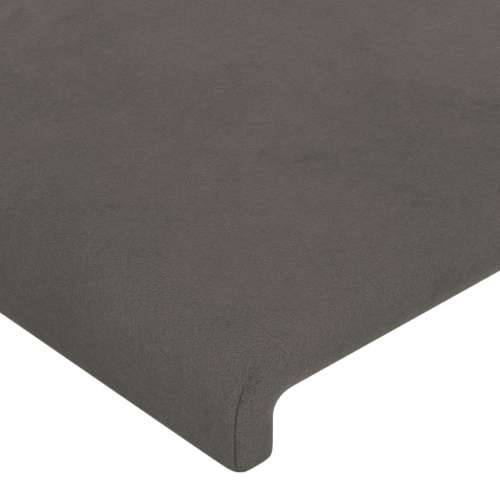 Uzglavlje s ušima tamnosivo 83x16x118/128 cm baršunasto - Tamno siva 83 x 16 x 118/128 cm 1 Cijena