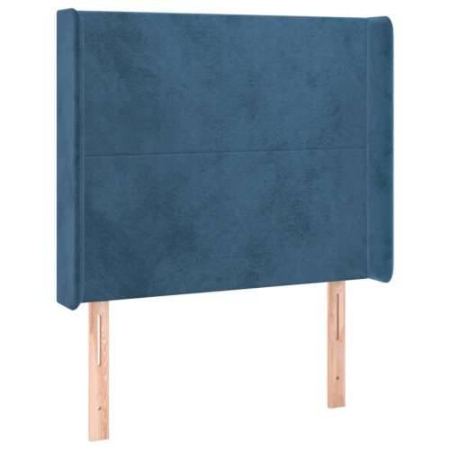 Uzglavlje s ušima tamnoplavo 83x16x118/128 cm baršunasto - Tamno plava 83 x 16 x 118/128 cm 1 Cijena