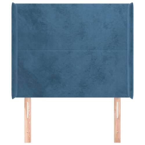 Uzglavlje s ušima tamnoplavo 83x16x118/128 cm baršunasto - Tamno plava 83 x 16 x 118/128 cm 1 Cijena