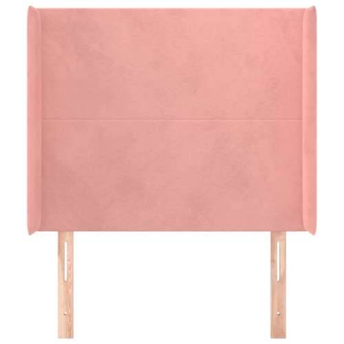 Uzglavlje s ušima ružičasto 83x16x118/128 cm baršunasto - Ružičasta 83 x 16 x 118/128 cm 1 Cijena