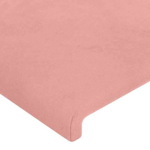Uzglavlje s ušima ružičasto 163x16x118/128 cm baršunasto - Ružičasta 163 x 16 x 118/128 cm 1 Cijena