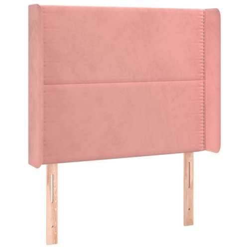 Uzglavlje s ušima ružičasto 83x16x118/128 cm baršunasto - Ružičasta 83 x 16 x 118/128 cm 1 Cijena