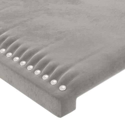 Uzglavlje s ušima svjetlosivo 147x16x118/128 cm baršunasto - Svjetlosiva 147 x 16 x 118/128 cm 1 Cijena