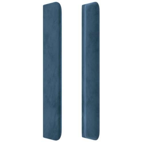 Uzglavlje s ušima tamnoplavo 203x16x118/128 cm baršunasto - Tamno plava 203 x 16 x 118/128 cm 1 Cijena