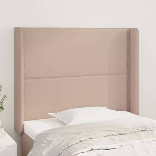 Uzglavlje s ušima boja cappuccina 93x16x118/128 cm umjetna koža - Boja cappuccina 93 x 16 x 118/128 cm 1 Cijena