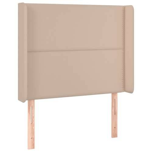 Uzglavlje s ušima boja cappuccina 93x16x118/128 cm umjetna koža - Boja cappuccina 93 x 16 x 118/128 cm 1 Cijena