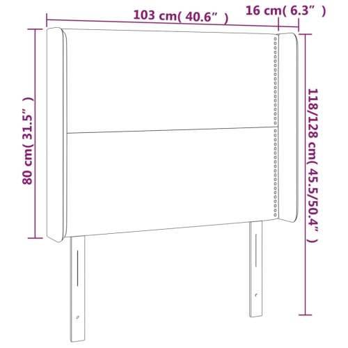 Uzglavlje s ušima sivo 103x16x118/128 cm od umjetne kože - Siva 103 x 16 x 118/128 cm 1 Cijena