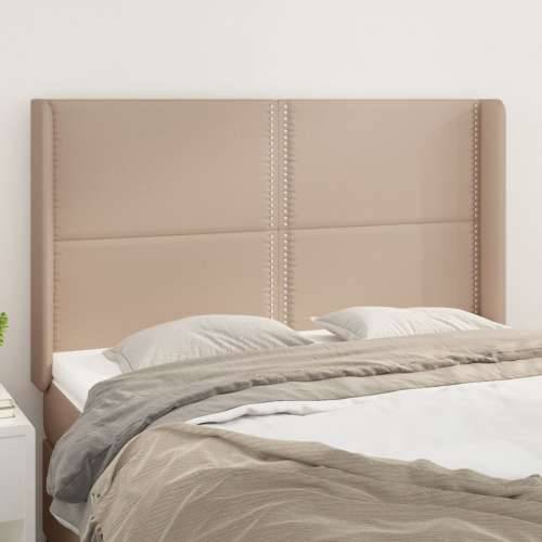 Uzglavlje s ušima boja cappuccina 147x16x118/128cm umjetna koža - Boja cappuccina 147 x 16 x 118/128 cm 1 Cijena