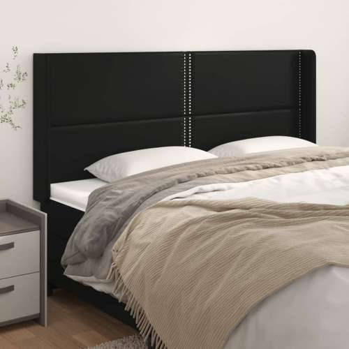 Uzglavlje s ušima crno 183x16x118/128 cm od umjetne kože - Crna 183 x 16 x 118/128 cm 1 Cijena