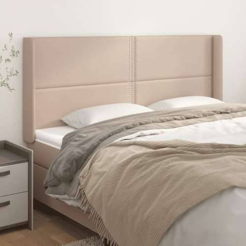 Uzglavlje s ušima boja cappuccina 183x16x118/128cm umjetna koža - Boja cappuccina 183 x 16 x 118/128 cm 1 Cijena