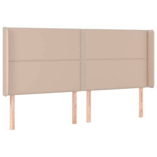 Uzglavlje s ušima boja cappuccina 183x16x118/128cm umjetna koža - Boja cappuccina 183 x 16 x 118/128 cm 1 Cijena