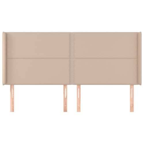 Uzglavlje s ušima boja cappuccina 183x16x118/128cm umjetna koža - Boja cappuccina 183 x 16 x 118/128 cm 1 Cijena