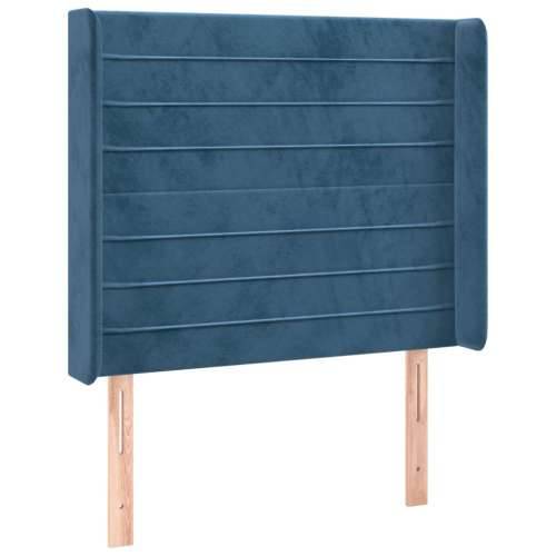 Uzglavlje s ušima tamnoplavo 83x16x118/128 cm baršunasto - Tamno plava 83 x 16 x 118/128 cm 1 Cijena
