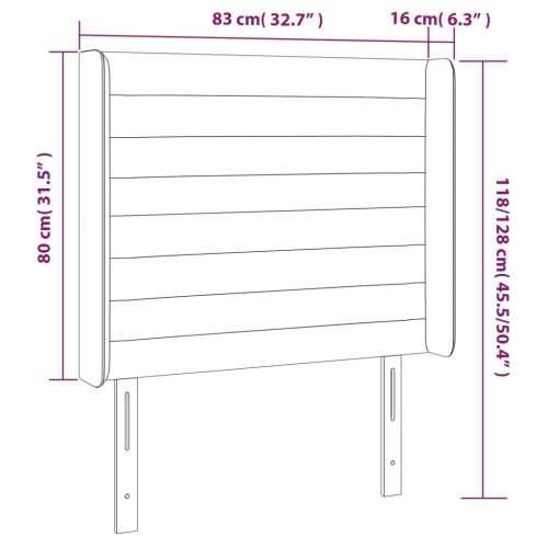 Uzglavlje s ušima tamnoplavo 83x16x118/128 cm baršunasto - Tamno plava 83 x 16 x 118/128 cm 1 Cijena