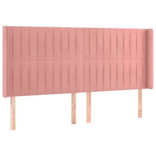 Uzglavlje s ušima ružičasto 163x16x118/128 cm baršunasto - Ružičasta 163 x 16 x 118/128 cm 1 Cijena
