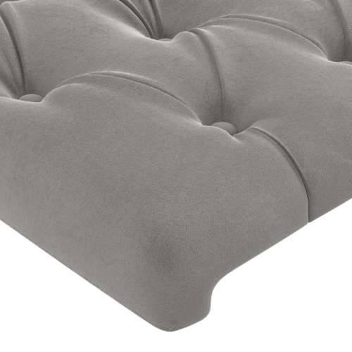 Uzglavlje s ušima svjetlosivo 93x16x118/128 cm baršunasto - Svjetlosiva 93 x 16 x 118/128 cm 1 Cijena