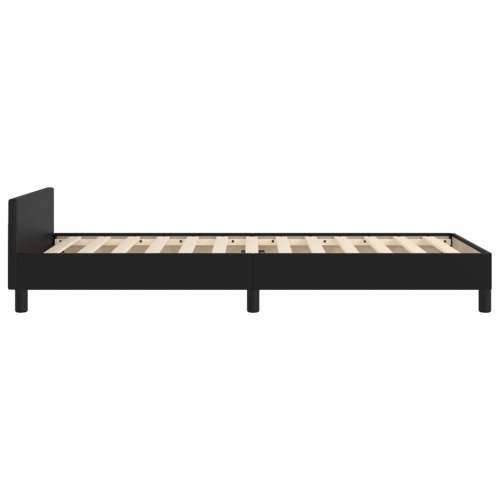 Okvir za krevet s uzglavljem crni 90x190 cm od umjetne kože - Crna 90 x 190 cm Obično s čavlima Cijena