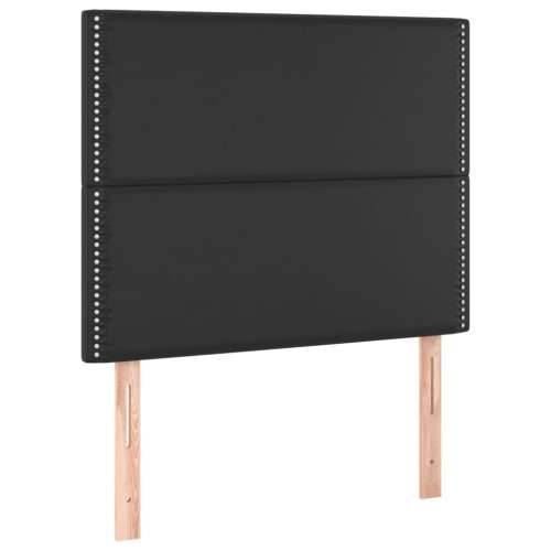 Okvir za krevet s uzglavljem crni 90x190 cm od umjetne kože - Crna 90 x 190 cm Obično s čavlima Cijena