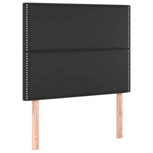 Okvir za krevet s uzglavljem crni 90x200 cm od umjetne kože - Crna 90 x 200 cm Obično s čavlima Cijena